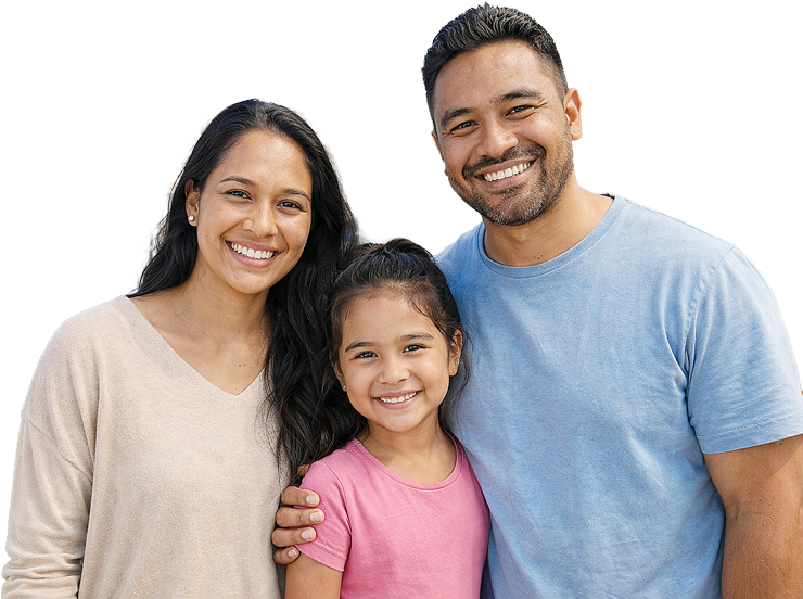 A smiling South Auckland family